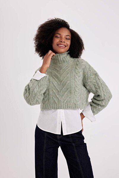 DeFacto Half Turtleneck Knitwear Sweater B5443Ax23Wn