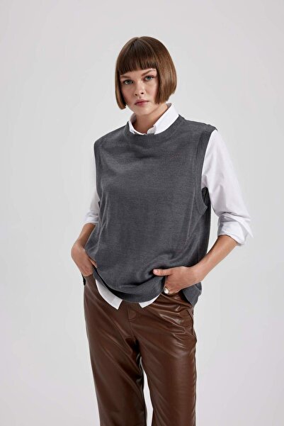 DeFacto Relax Fit Crew Neck Sweater A7605Ax23Wn