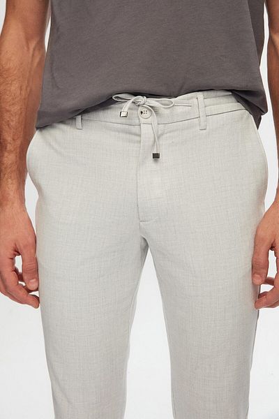 D'S Damat Ds Groom Slim Fit Stone Elastic Waist Drawstring Zipper Lycra Comfortable Jogger Pants