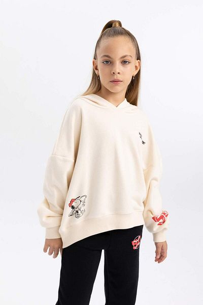 DeFacto Girls Snoopy Relax Fit Hooded Sweatshirt A7734A823Au