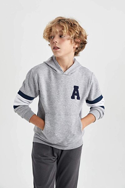 DeFacto Boy's Hooded Thick Sweatshirt B2973A823Wn