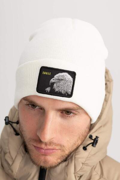 DeFacto Men's Woven Label Beret R7041Az23Wn