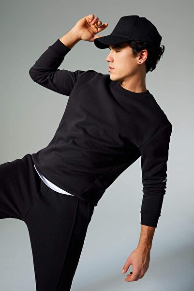 DeFacto DeFactoFit Standard Fit Kulatý výstřih Základní Hladká Reflexní Silná Mikina Y4531AZ23AU