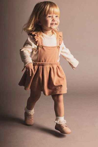 DeFacto Baby Girl Long Sleeve T-Shirt Salopet Dress Pantyhose 3 Piece Set B2988A523Wn