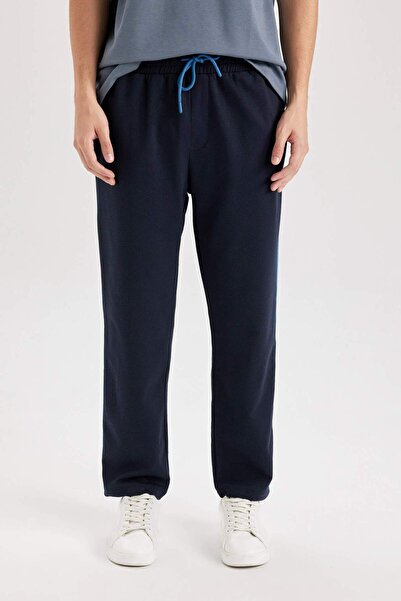 DeFacto Regular Fit Waist Lace-Up Straight Leg Pajama Bottoms with Pockets Y3686Az23Au