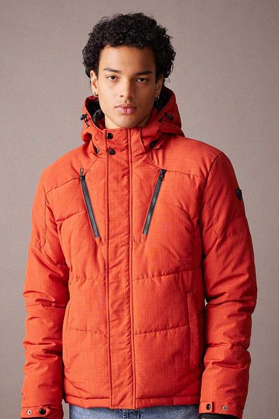 DeFacto Inflatable Coat Thermal Insulation Removable Hood Fleece-Lined Waterproof U9773Az23Wn