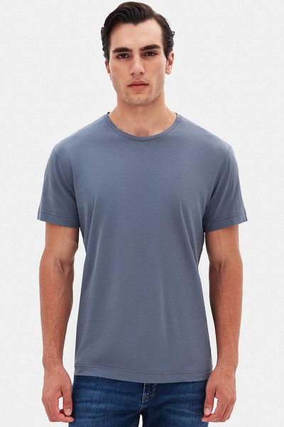 D'S Damat Ds Damat Oversize Smoked Crew Neck 100% Cotton T-Shirt