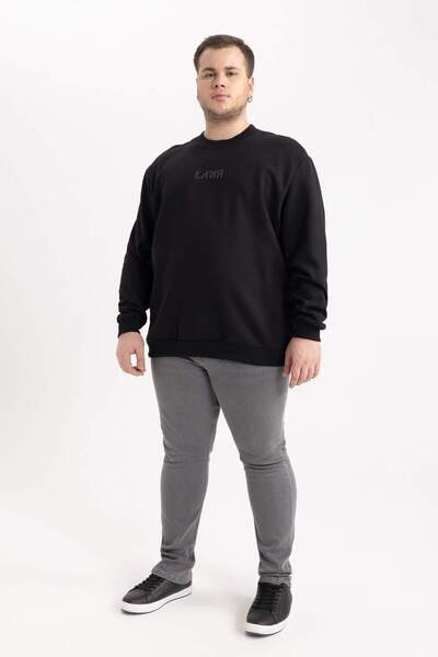 DeFacto Regular Fit Crew Neck Printed Sweatshirt X7383Az23Au