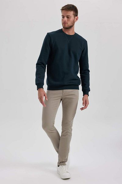 DeFacto Regular Fit Crew Neck Cotton Basic Plain Sweatshirt T3777Az23Au