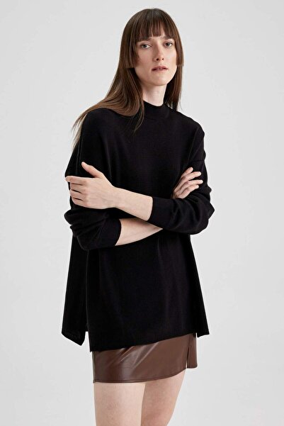 DeFacto Relax Fit Yarım Balıkçı Yaka Basic Kazak Tunik S7514AZ23WN