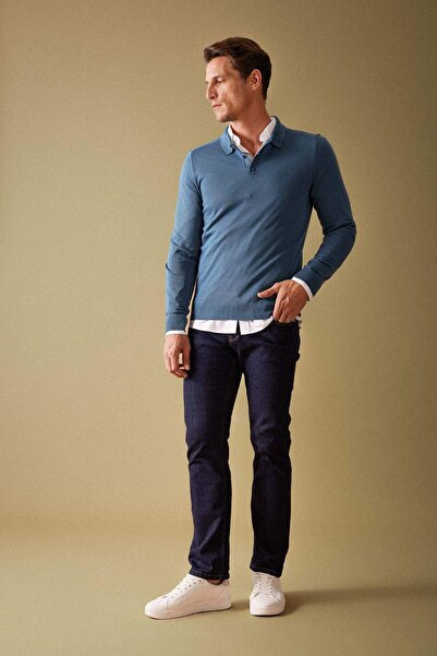 DeFacto Slim Fit Slim Fit Polo Neck Basic Plain Knitwear Sweater Y0902Az23Au