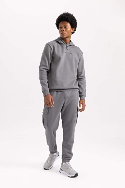 DeFacto DeFactoFit Sporcu Jogger Eşofman Altı Standart Fit Beli Bağcıklı Kargo Cepli Y7119AZ23AU