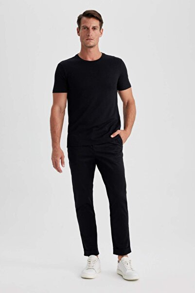 DeFacto Gabardin Pantolon Tailored Regular Fit Cepli Duble Paça A5115AX23AU