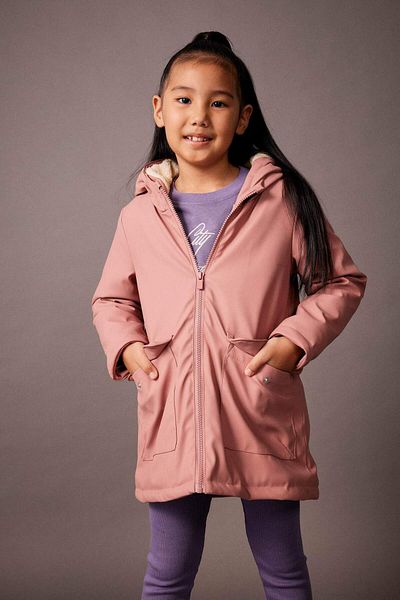 DeFacto Girl's Waterproof Plush Lined Hooded Raincoat A0882A823Au