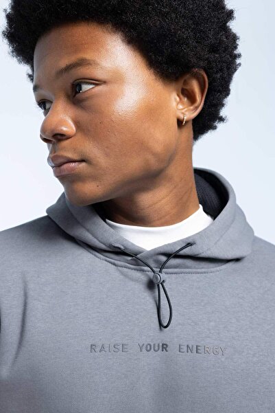 DeFacto DeFactoFit Standart Fit Kapüşonlu Baskılı Sweatshirt Z5501AZ23AU