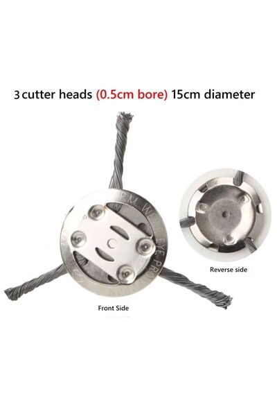 Choice 3 head 1Pcs 6 inch Universal Weed Brush Head Steel Wire Wheel Grass Tr...