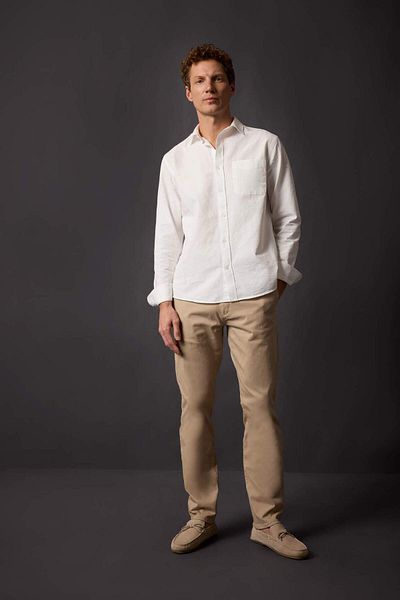 DeFacto Regular Fit Fermuar Cepli Düz Paça Gabardin Chino Kanvas Pantolon B2088ax23au