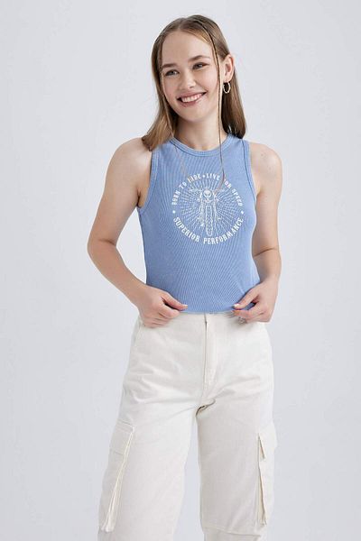 DeFacto Camisole cu țesătură imprimată Coool, lavabilă, cu efect deschis B1749AX23HS