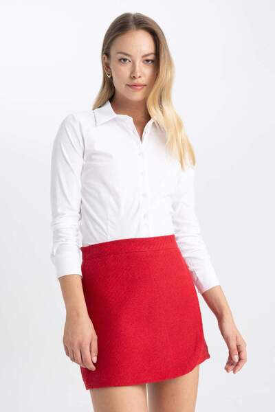 DeFacto Tweed-Shorts mit hoher Taille und kurzem Bein X2391az23wn