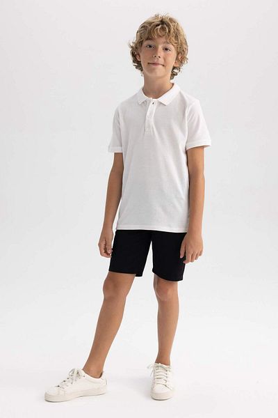 DeFacto Boy's Pique Short Sleeve Basic Plain Polo T-Shirt B0668A8Ns