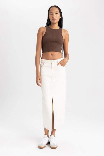 DeFacto Tricou ajustat cu gât cu Halter B0658AXNS