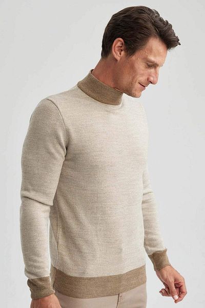 DeFacto Regular Fit Color Block Turtleneck Sweater Sweater R9121Az23Wn