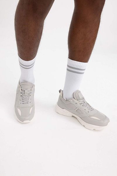 DeFacto Men's High Sole Lace-Up Faux Leather Sneaker B1206Ax23Au