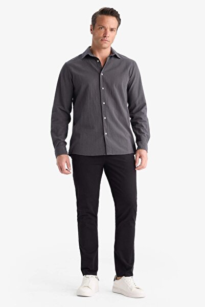 DeFacto Yazlık Gabardin Chino Kanvas Pantolon Slim Fit Dar Kesim Dar Paça Cepli B2089AX23AU