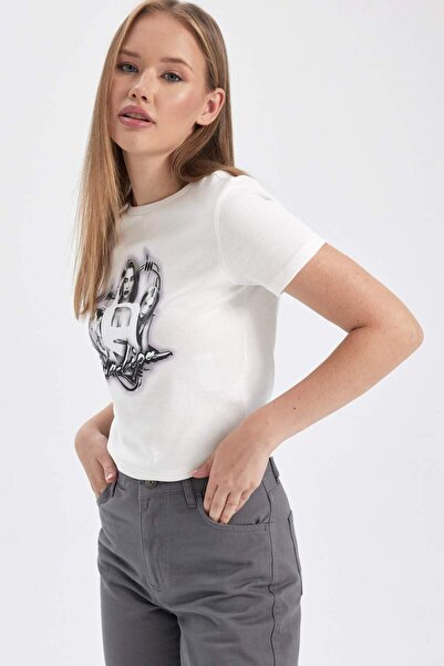 DeFacto Tricou cu mânecă scurtă Coool Dua Lipa B2969AX23HS
