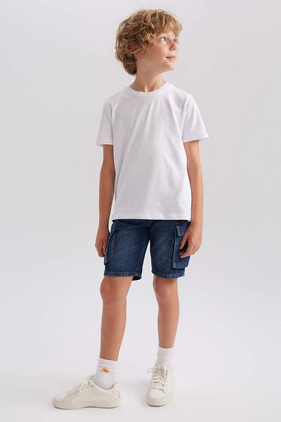 DeFacto Boy's Crew Neck Basic Plain Short Sleeve T-Shirt B0667A8Ns