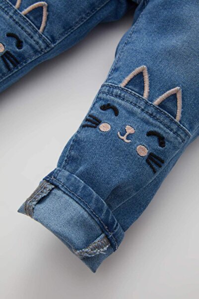 DeFacto Kız Bebek 3D Düz Paça Jean Pantolon B0064A523WN