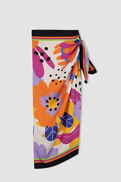DeFacto Fall in Love Regular Fit Desenli Plaj Eteği B1443AX23HS