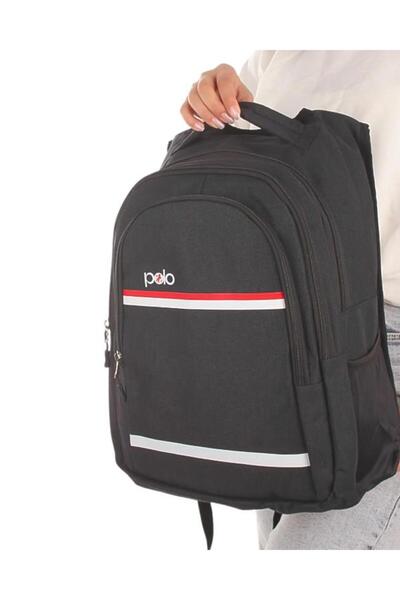 Temel My Polo Backpack Red White Striped Smoked 8860