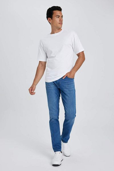DeFacto Pedro Slim Fit, model îngust, talie normală, pantaloni de jeans cu picioare înguste A8935AX23SM