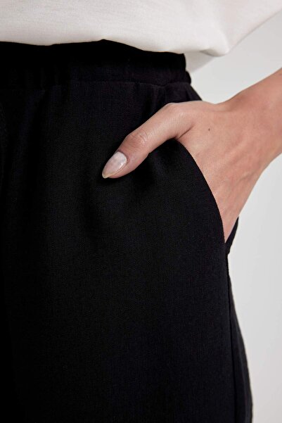 DeFacto Keten Görünümlü Kapri Pantolon A6764AX23SM