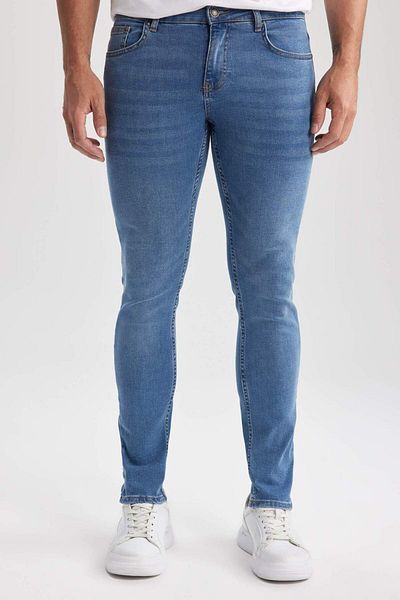 DeFacto Carlo Skinny Fit Extra Slim Fit Talie normală Pantaloni de jeans cu picioare extra înguste A2876AX23SM