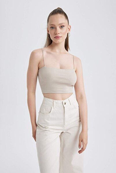 DeFacto Cool Fitted Ribbed Camisole Athlete