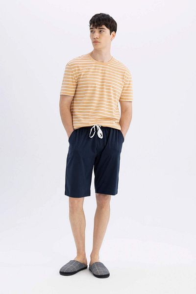 DeFacto Regular Fit Short Sleeve Shorts Pajama Set A3061Ax23Sm