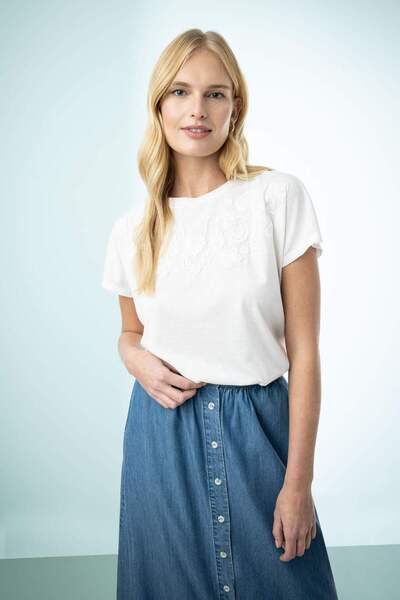 DeFacto Crew Neck Puff Printed Short Sleeve T-Shirt Z8243Az23Sm