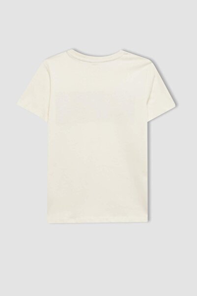 DeFacto Αγόρι μπλουζάκι με λαιμόκοψη λουλουδάτο κοντομάνικο Z9327A623SM