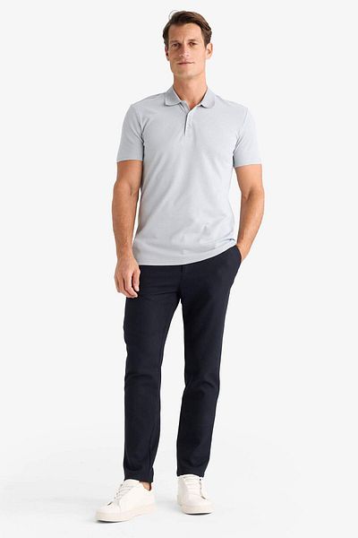 DeFacto Slim Fit Slim Fit Krátký rukáv Bavlněné Basic Plain Polo tričko M6609AZ23SP