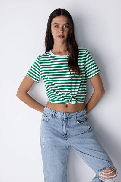 DeFacto Regular Fit, prążkowany, z kołnierzem rowerowym, krótki rękaw, 100% bawełna, koszulka X4604AZ23SM