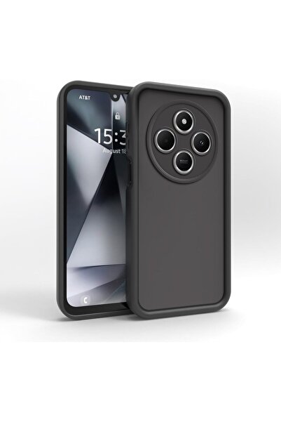 Fibaks Xiaomi Redmi 14C Case with Camera Protection Soft Texture Shock Absorbing Black Silicone Cover