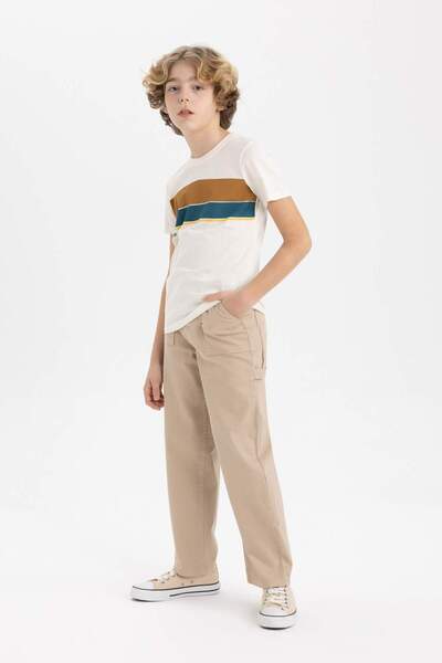 DeFacto Μπλουζάκι με κοντό μανίκι με ριγέ για αγόρια Z9231A623SM