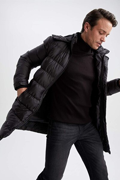 DeFacto Slim Fit nafukovací kabát s kapucí Y7149AZ22WN