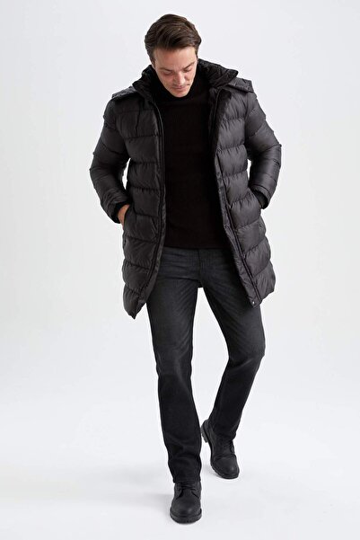 DeFacto Slim Fit nafukovací kabát s kapucí Y7149AZ22WN