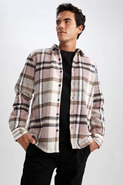 DeFacto Regular Fit Kareli Oduncu Uzun Kollu Gömlek S9275AZ22AU