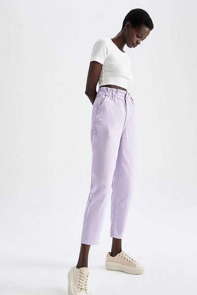 DeFacto Pantaloni largi din gabardina 100% bumbac