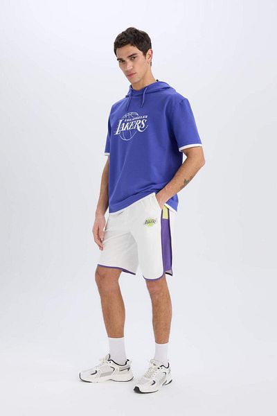 DeFacto Defactofit Nba Los Angeles Lakers Cotton Combed Shorts W9811Az22Sm