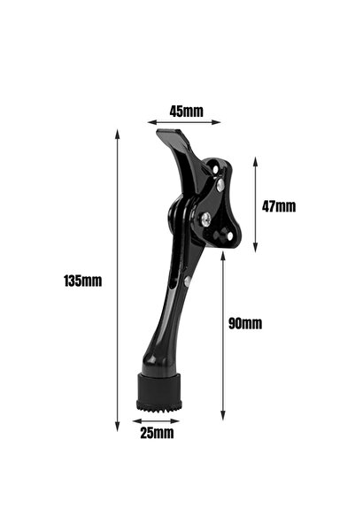 Choice Black One Touch Kickdown Door Stopper,Zinc Alloy Door Stopper, Door Holder,Heavy Duty Mute Door Stop